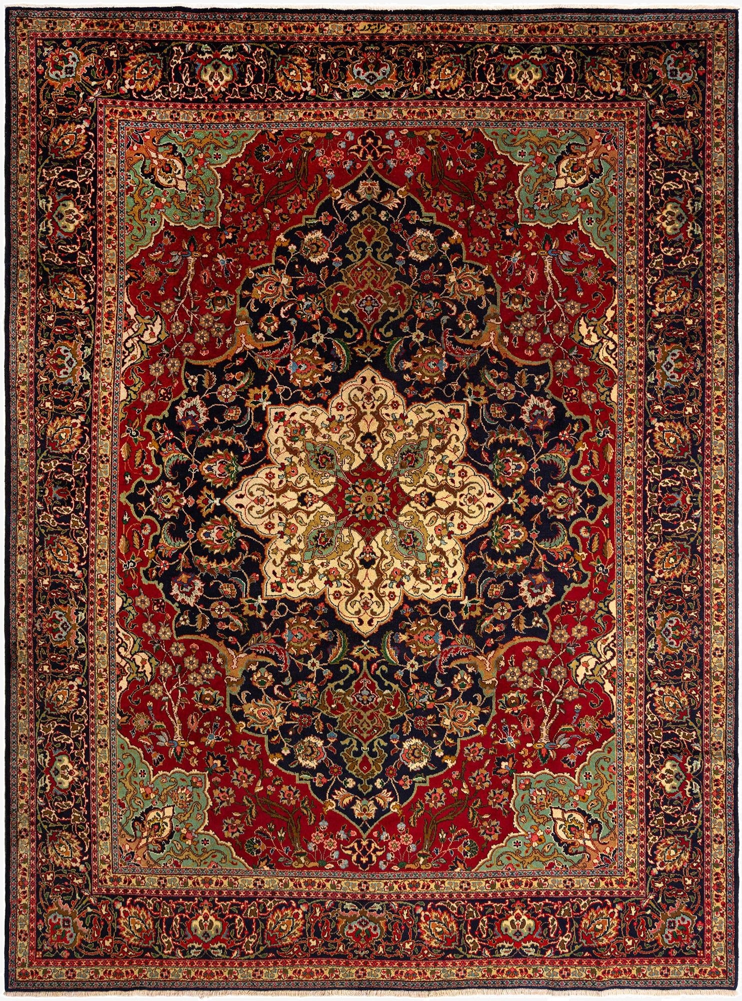 9' 11 x 12' 10 Tabriz Wool Rug