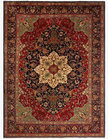 9' 11 x 12' 10 Tabriz Wool Rug