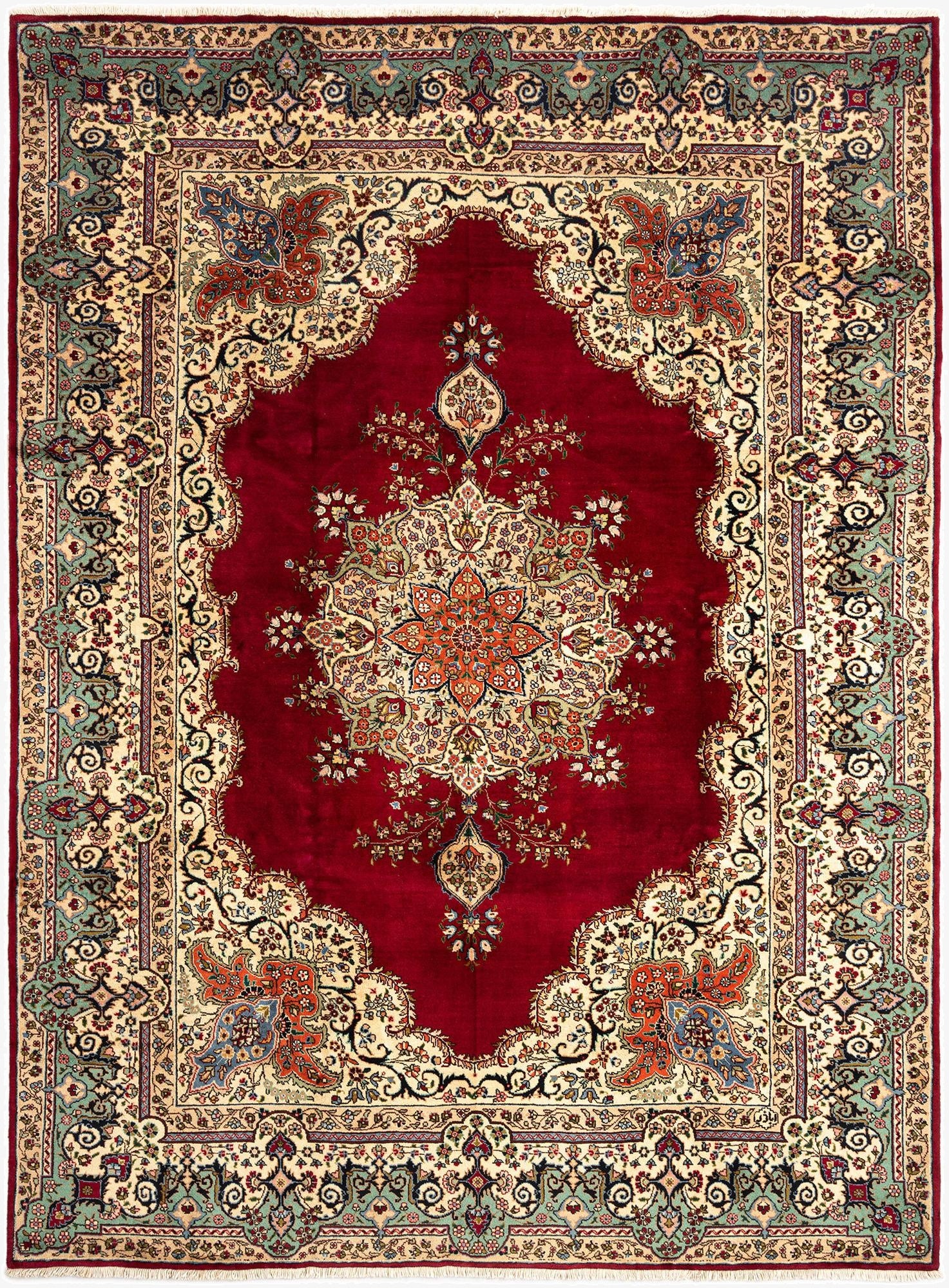 8' 1 x 11' 1 Tabriz Wool Rug