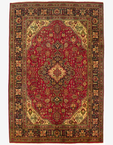 6' 6 x 9' 10 Hand Knotted Tabriz Persian Wool Rug