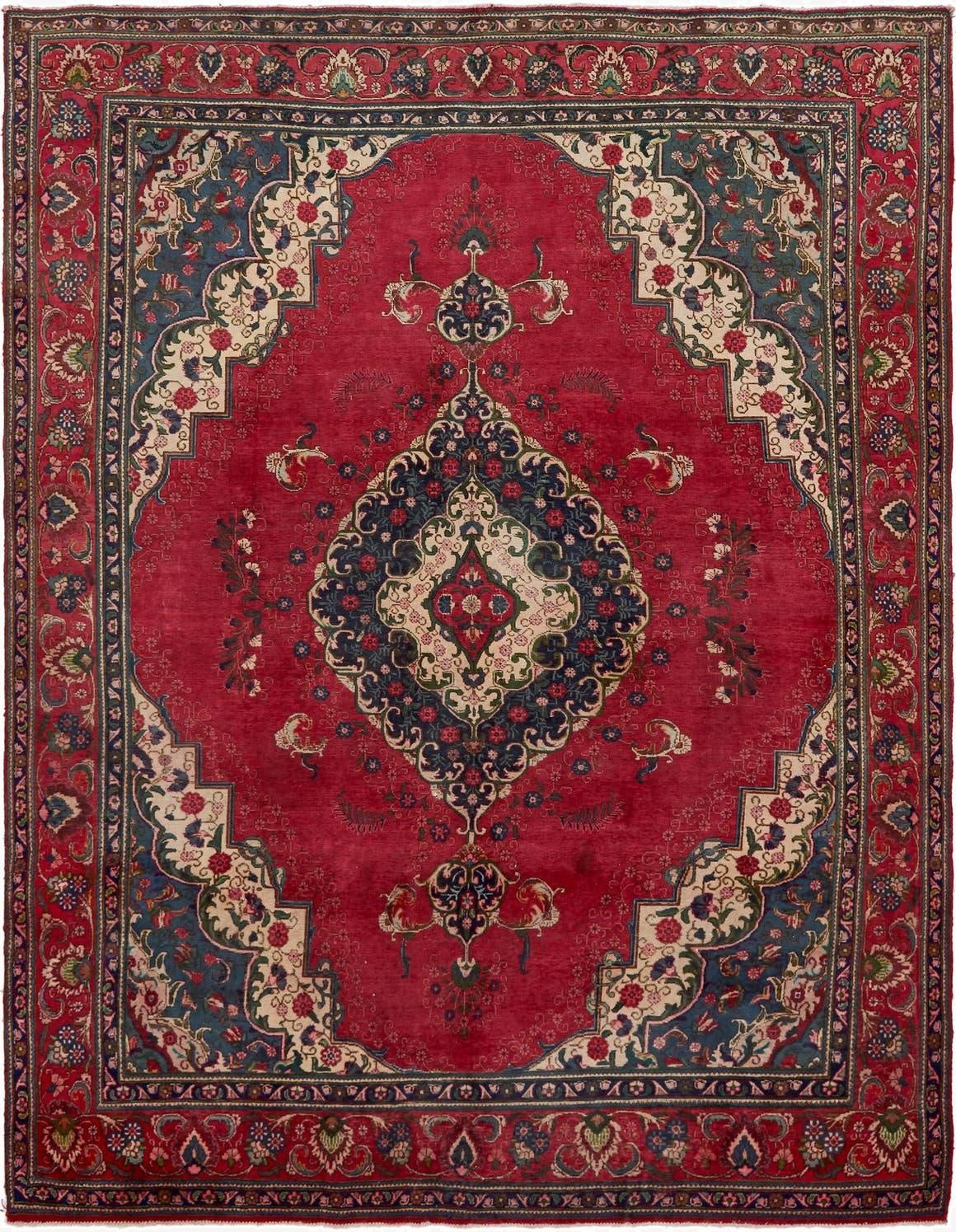 9' 4 x 12' 4 Tabriz Wool Rug