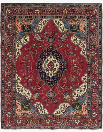 9' 10 x 12' 7 Hand Knotted Tabriz Persian Wool Rug