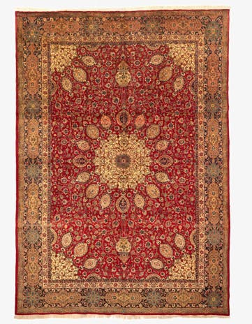 9' 1 x 13' 3 Hand Knotted Tabriz Persian Wool Rug