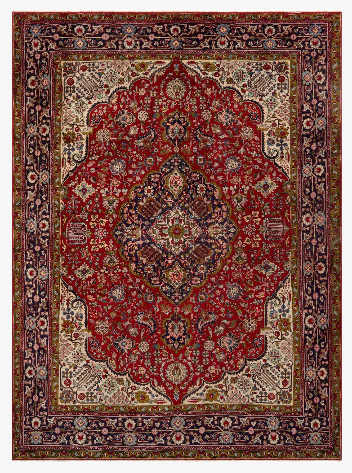 8' 2 x 11' 2  Hand Knotted Tabriz Persian Wool Rug