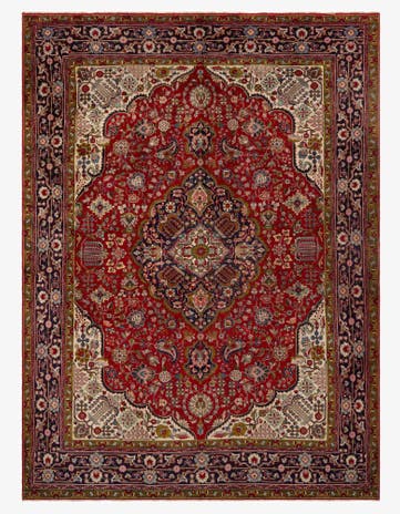 8' 2 x 11' 2 Hand Knotted Tabriz Persian Wool Rug
