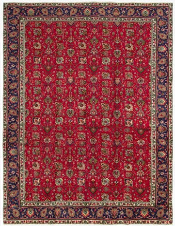 9' 8 x 12' 9 Hand Knotted Tabriz Persian Wool Rug