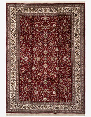 8' x 11' 4 Hand Knotted Tabriz Wool Rug