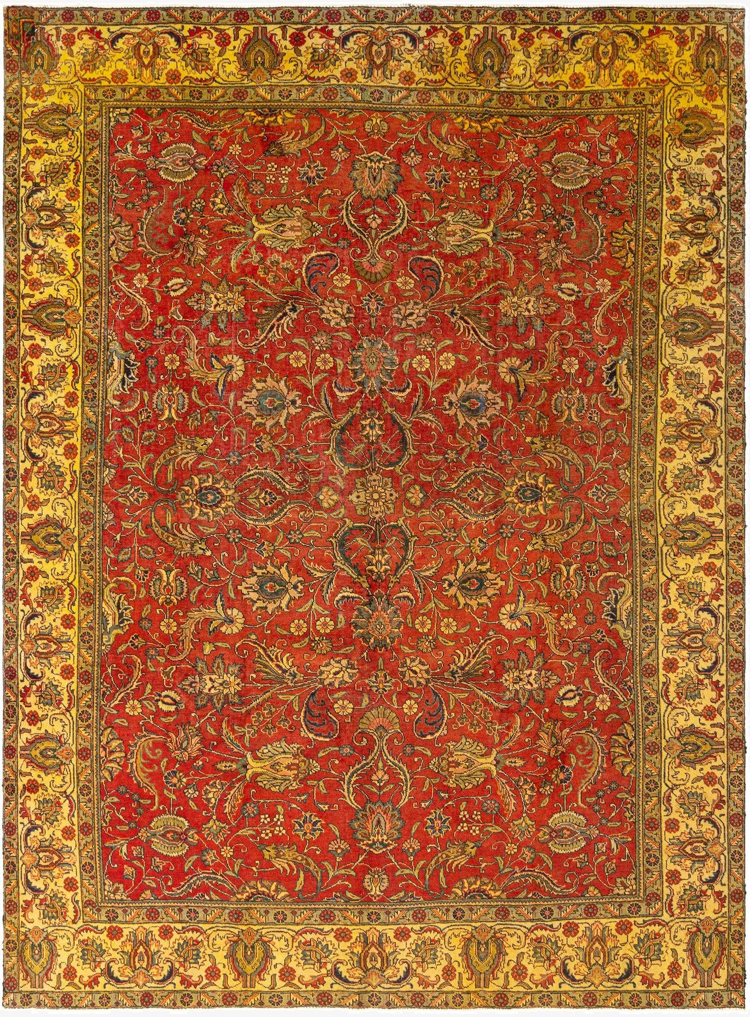 9' 5 x 12' 8 Tabriz Wool Rug