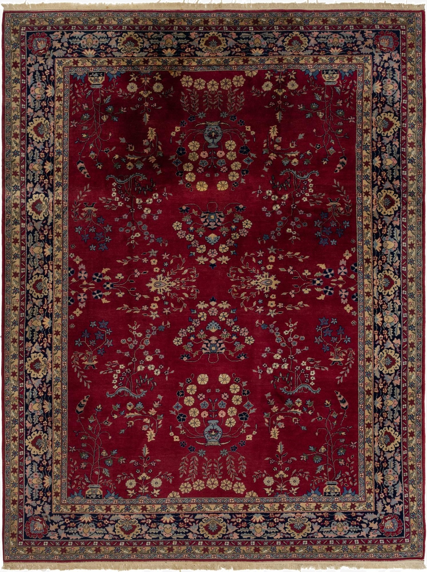 8' 9 x 11' 10  Hand Knotted Tabriz Wool Rug