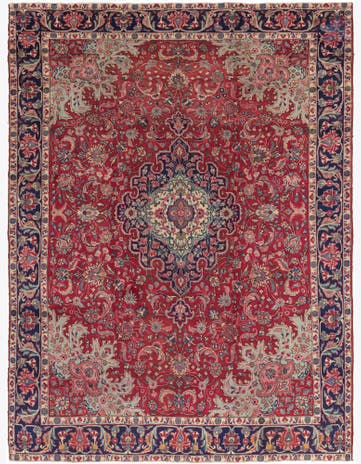 9' 8 x 13' 2 Hand Knotted Tabriz Persian Wool Rug