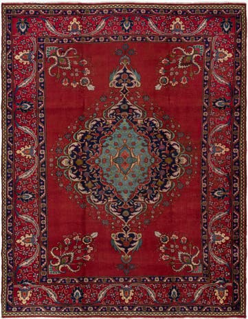 9' 10 x 12' 9 Hand Knotted Tabriz Persian Wool Rug