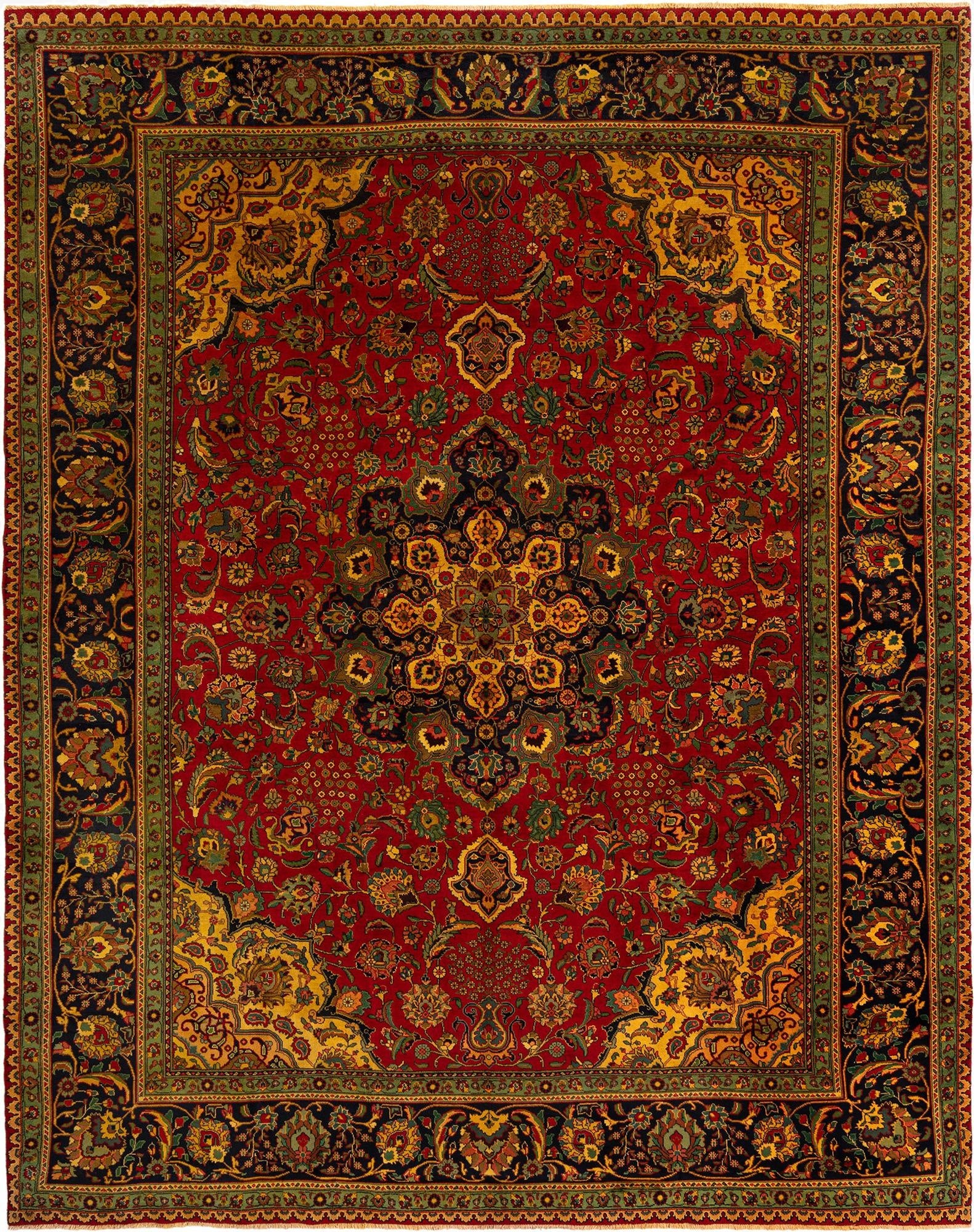 9' 10 x 12' 7 Tabriz Wool Rug