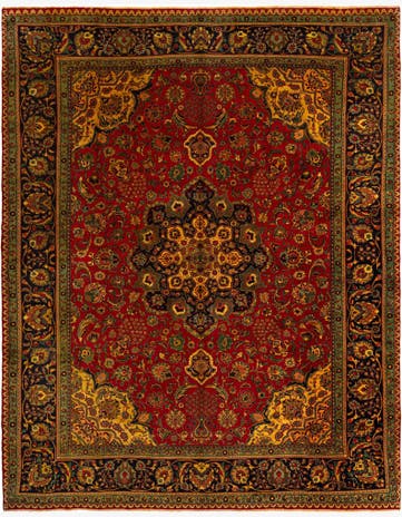 9' 10 x 12' 7 Tabriz Wool Rug