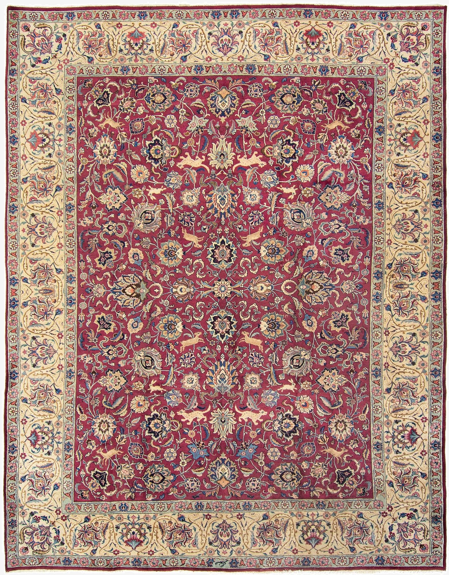 9' 8 x 12'  Hand Knotted Tabriz Persian Rug