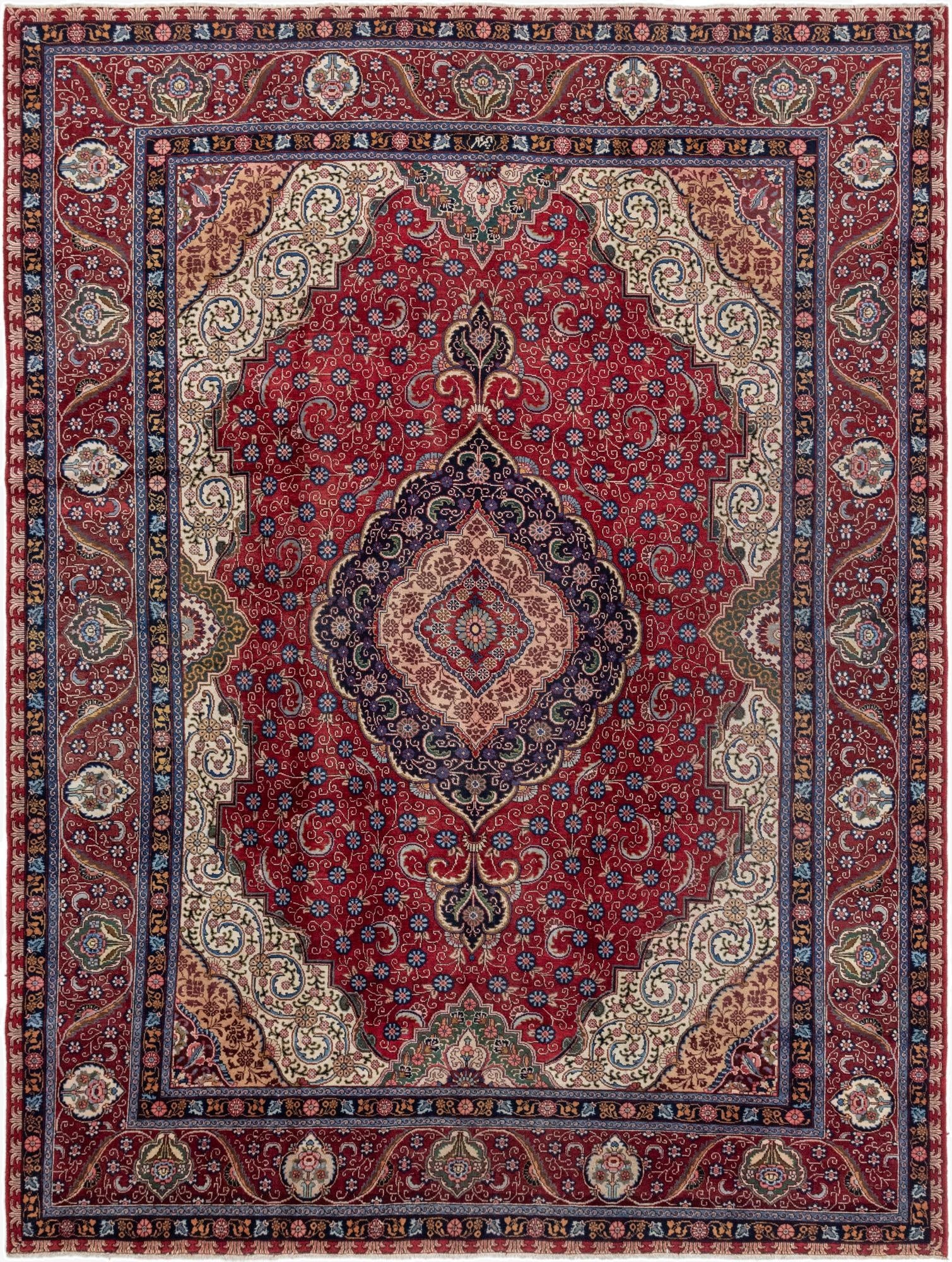 10' 2 x 13' 5  Hand Knotted Tabriz Persian Wool Rug