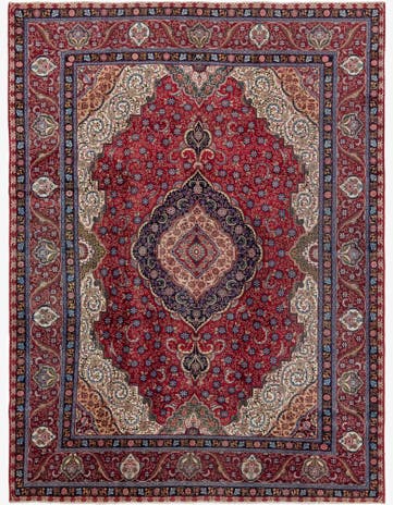 10' 2 x 13' 5 Hand Knotted Tabriz Persian Wool Rug