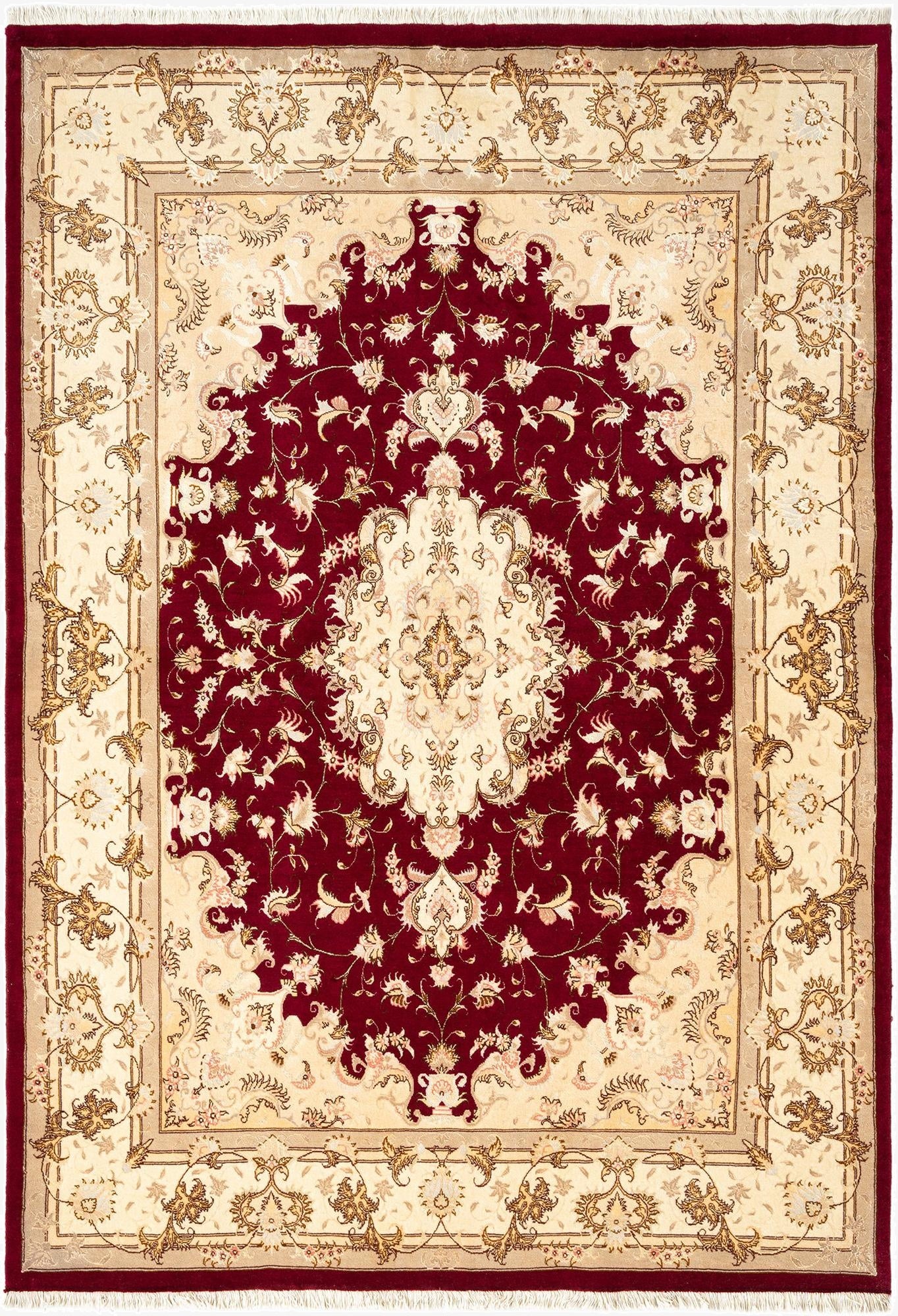 5' 6 x 8' Tabriz Rug