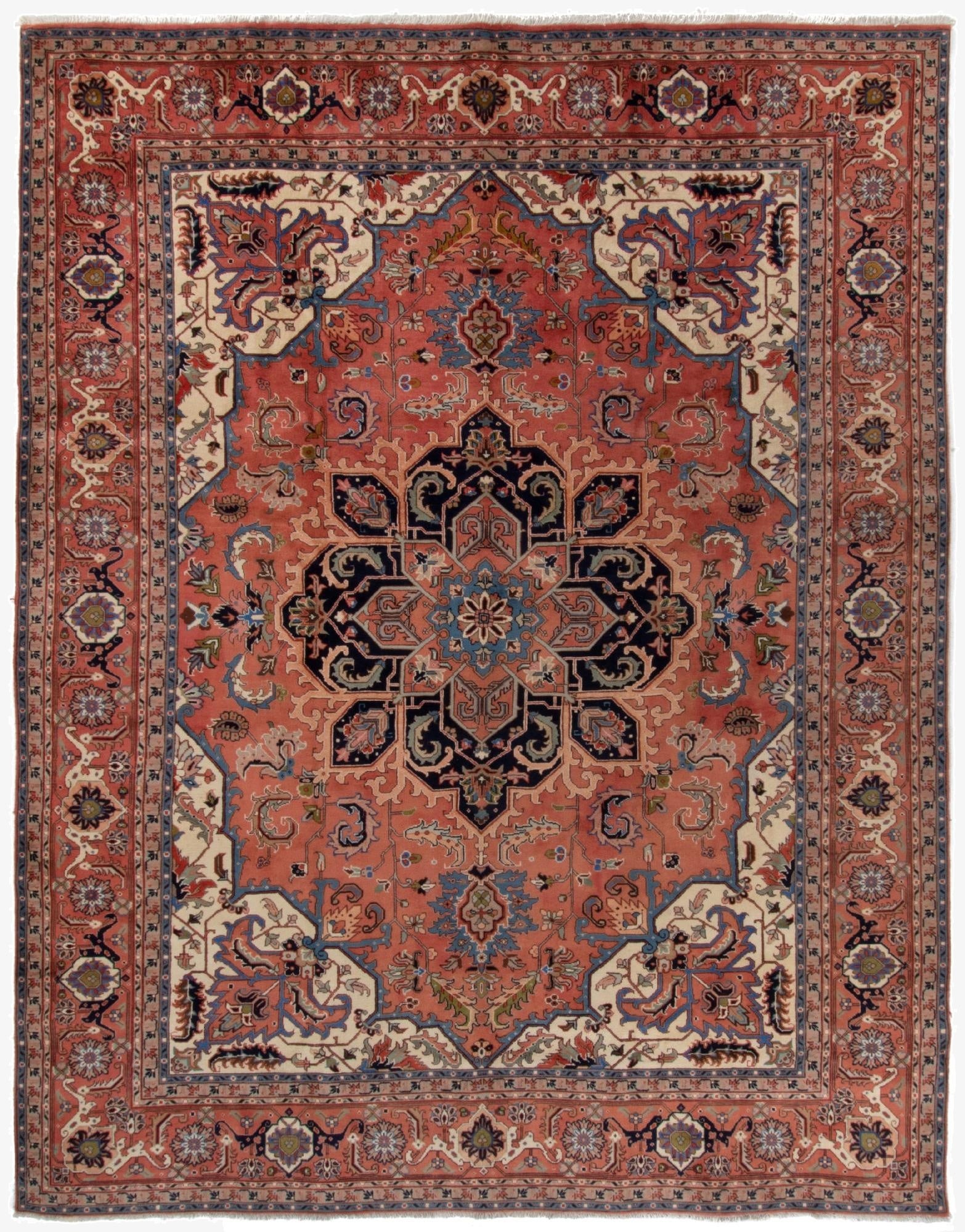 9' 9 x 12' 7  Hand Knotted Tabriz Persian Wool Rug