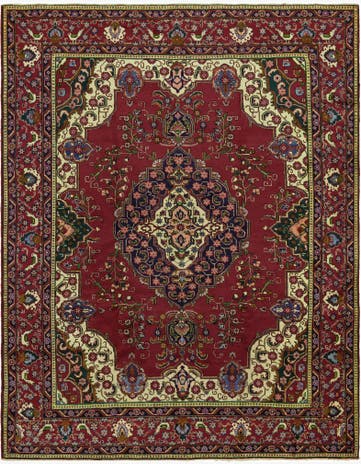 10' x 12' 10 Hand Knotted Tabriz Persian Wool Rug