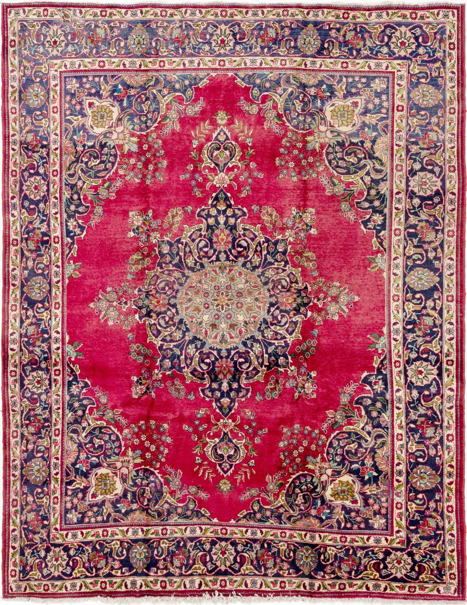 9' 9 x 13'  Hand Knotted Tabriz Persian Wool Rug