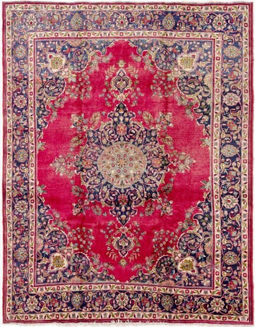 9' 9 x 13' Hand Knotted Tabriz Persian Wool Rug