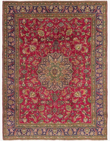 9' 10 x 13' 2 Hand Knotted Tabriz Persian Wool Rug
