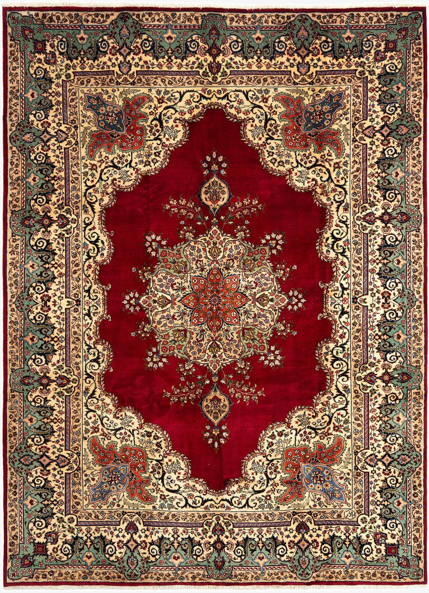 8' 2 x 11' 3 Tabriz Wool Rug