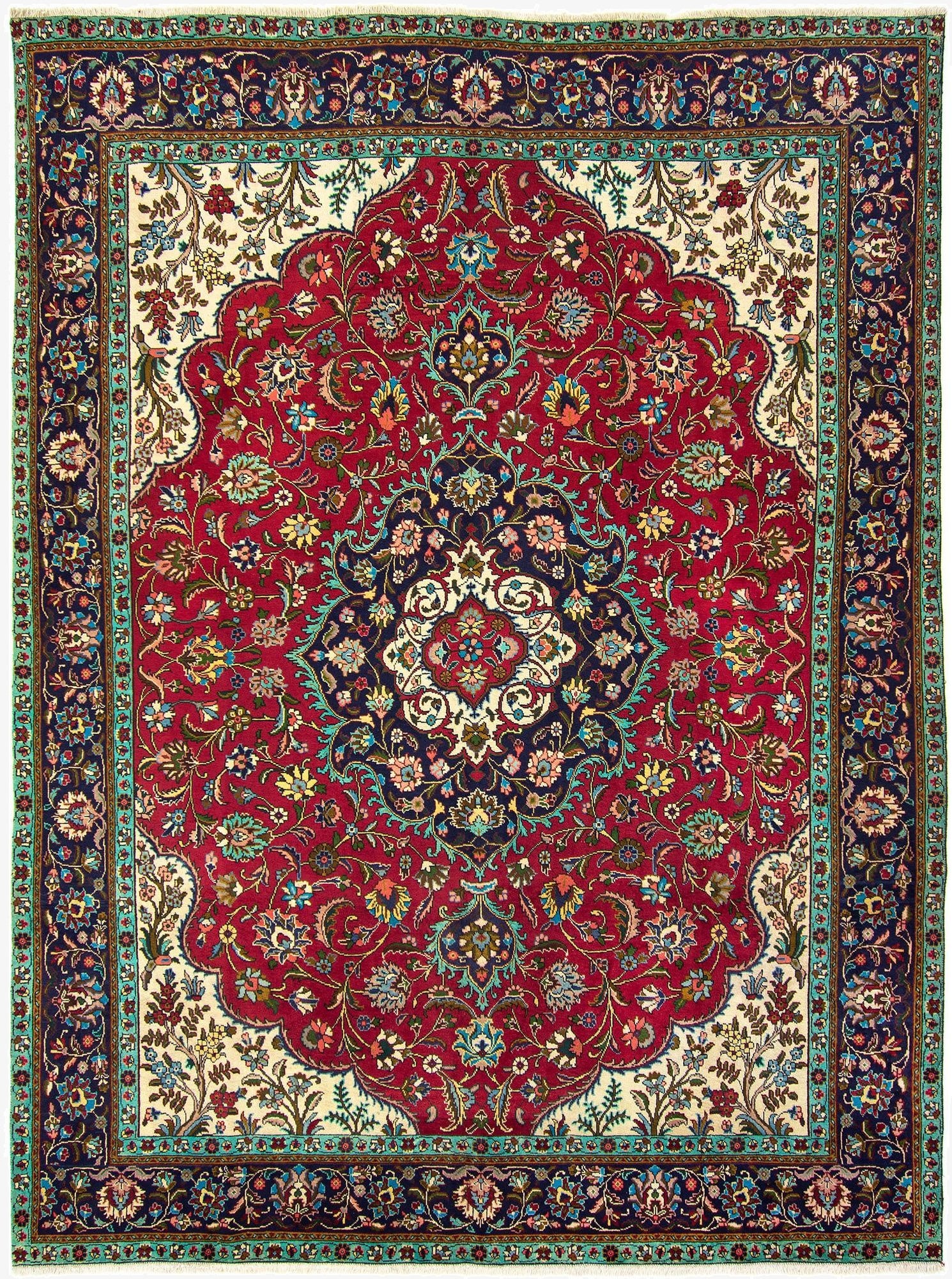 9' 10 x 13'  Hand Knotted Tabriz Persian Wool Rug