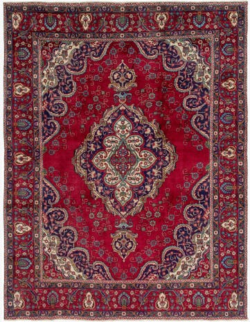 9' 9 x 12' 9 Hand Knotted Tabriz Persian Wool Rug