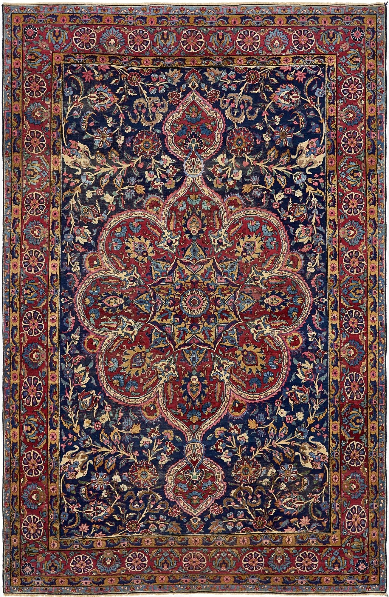 8' 8 x 13' 4  Hand Knotted Tabriz Persian Wool Rug