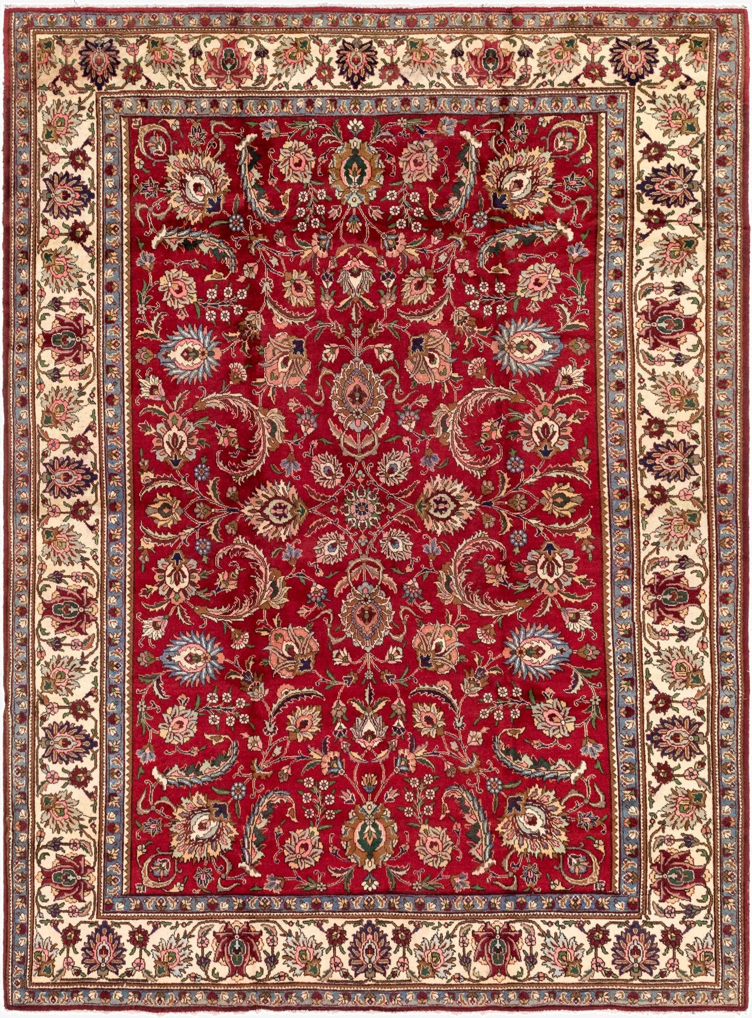 9' 6 x 13'  Hand Knotted Tabriz Persian Wool Rug