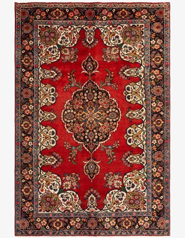 6' 2 x 8' 11 Tabriz Wool Rug