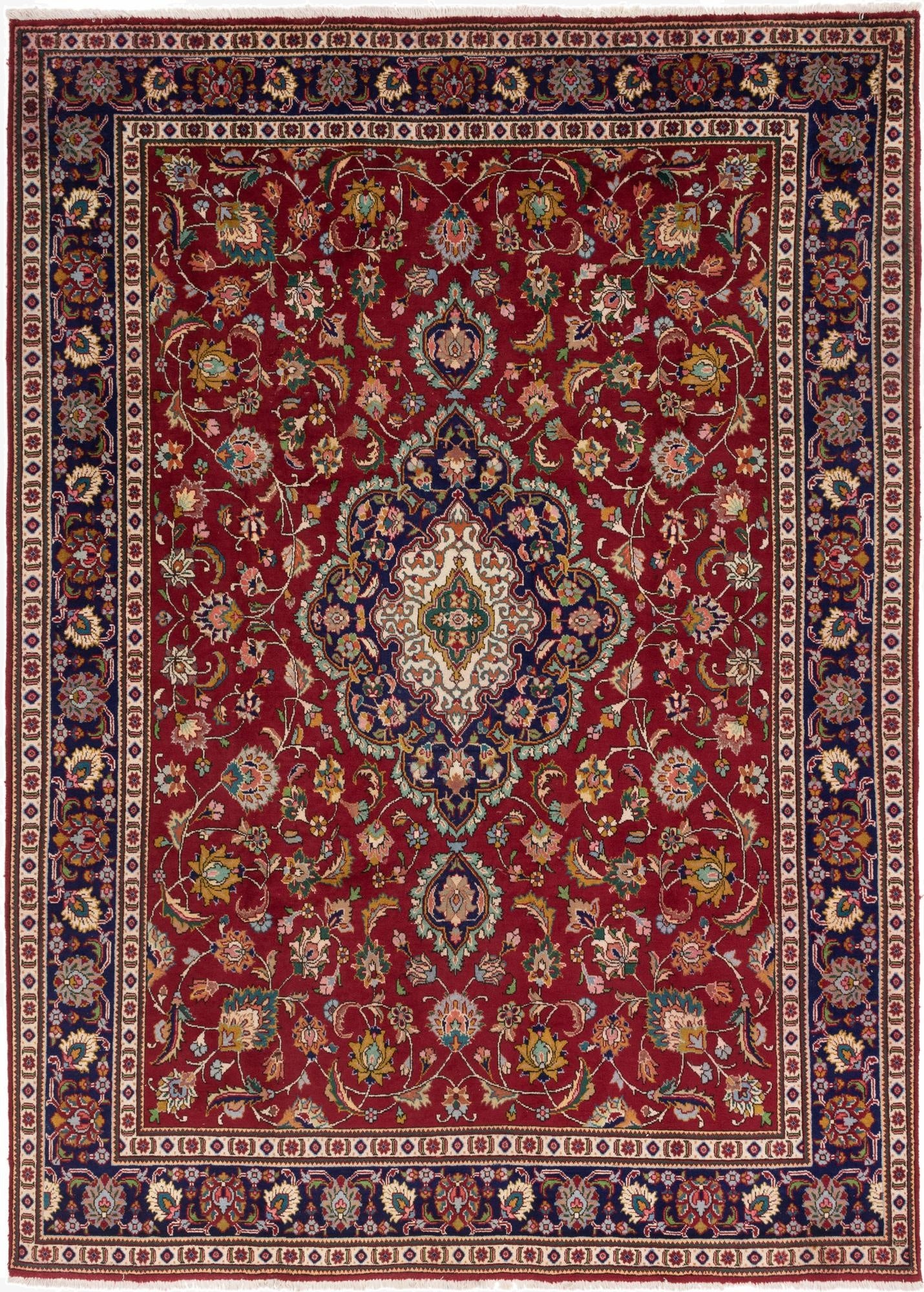 9' 9 x 13' 4  Hand Knotted Tabriz Persian Wool Rug