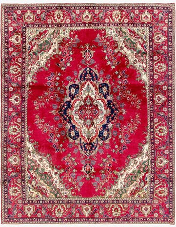 9' 8 x 12' 8 Hand Knotted Tabriz Persian Wool Rug