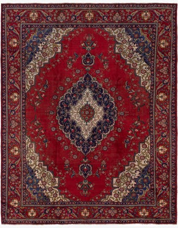 9' 10 x 13' Hand Knotted Tabriz Persian Wool Rug