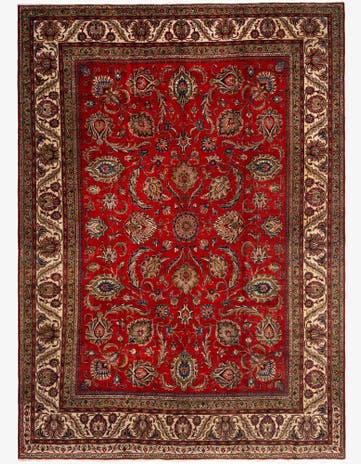 9' 10 x 13' 7 Tabriz Wool Rug