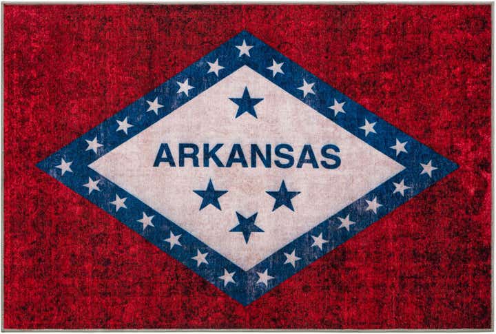 2' x 3' Arkansas The Flag Collection Rug