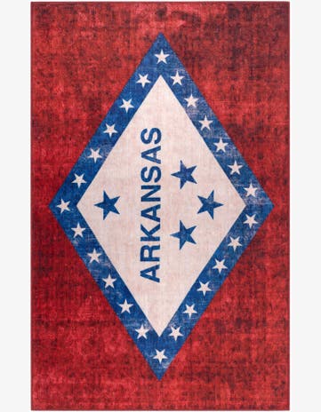 5' x 8' Arkansas The Flag Collection Rug
