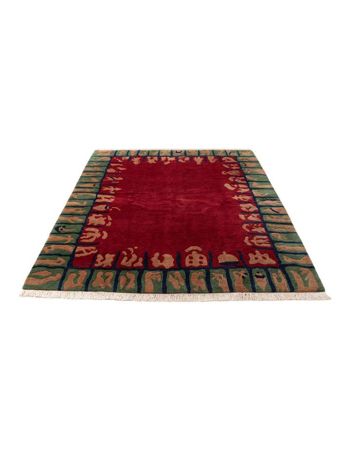 5' 10 x 7' 9 Hand Knotted Tibet Wool Rug