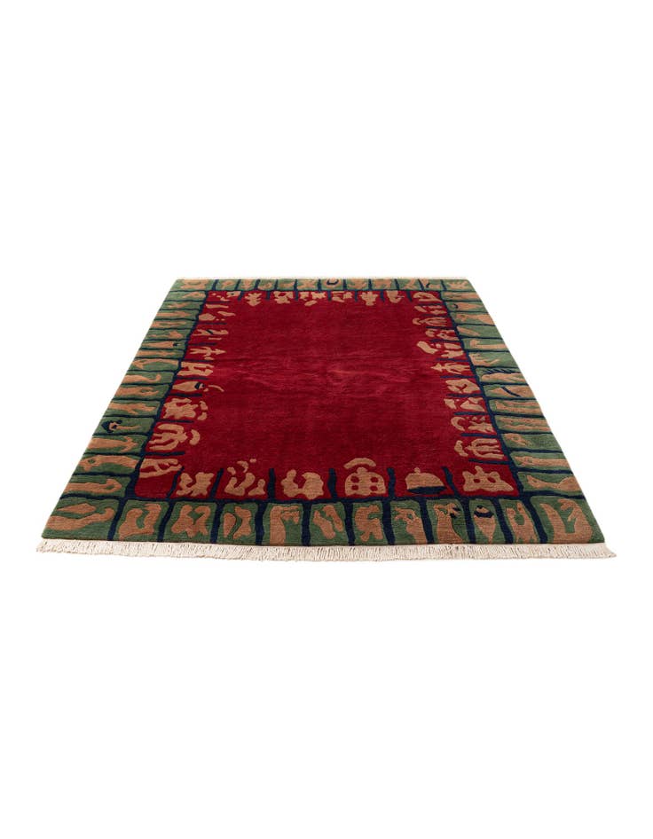 Detail image of 5' 10 x 7' 9 Hand Knotted Tibet Wool Rug