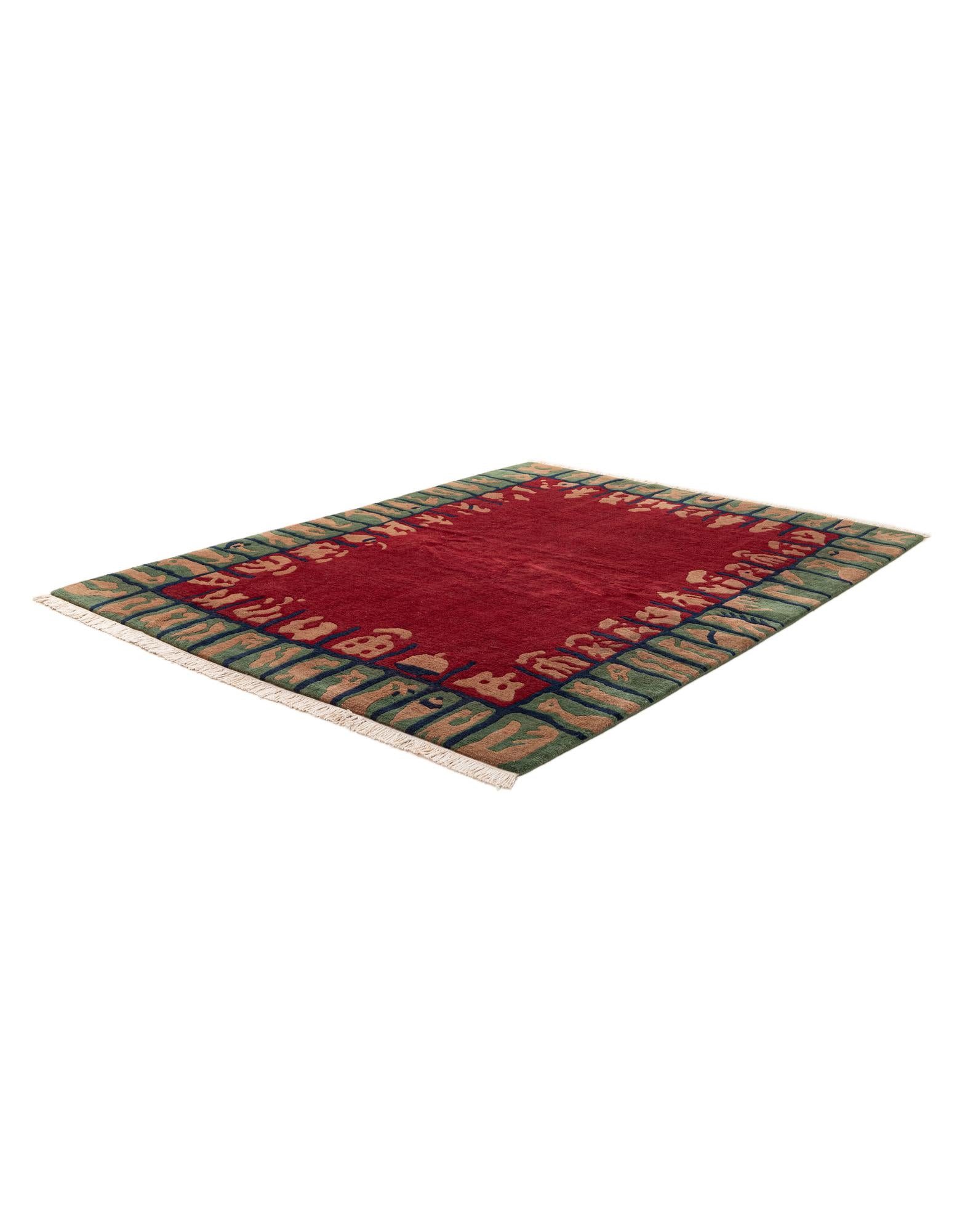 5' 10 x 7' 9 Hand Knotted Tibet Wool Rug