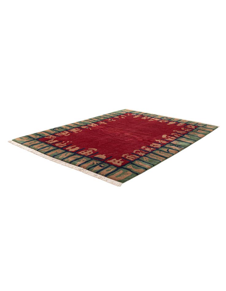 Detail image of 5' 10 x 7' 9  Hand Knotted Tibet Wool Rug