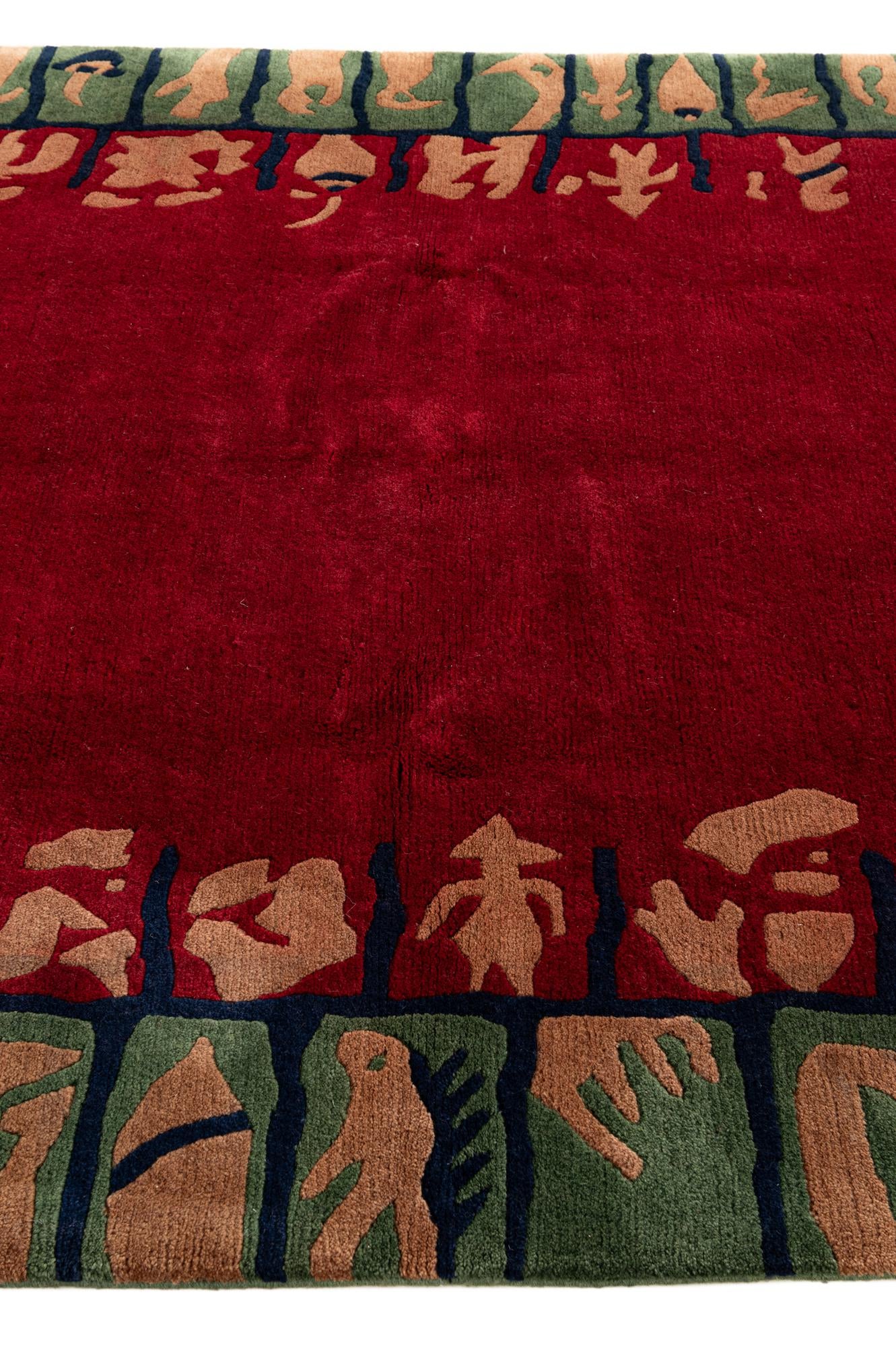 5' 10 x 7' 9 Hand Knotted Tibet Wool Rug