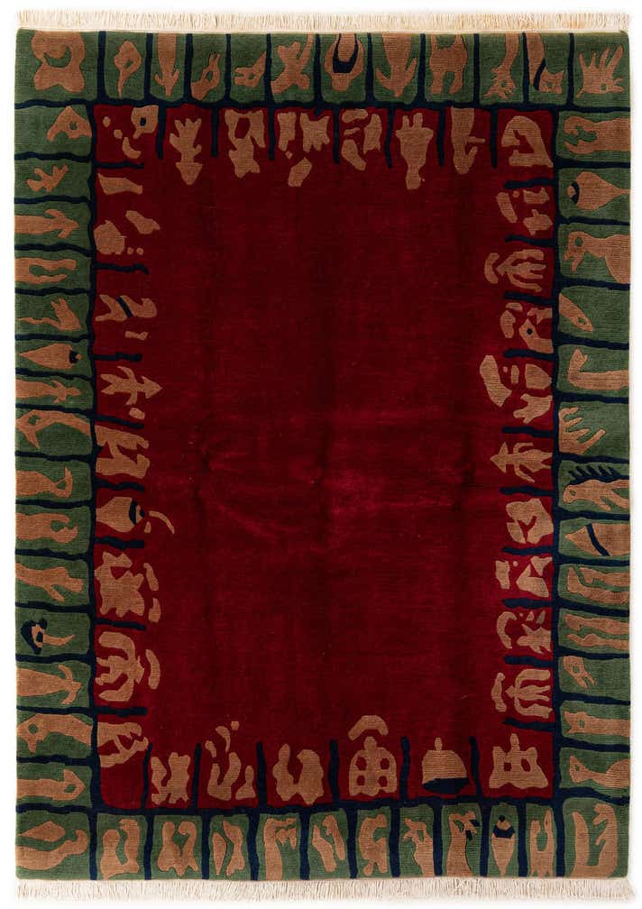 5' 10 x 7' 9 Hand Knotted Tibet Wool Rug