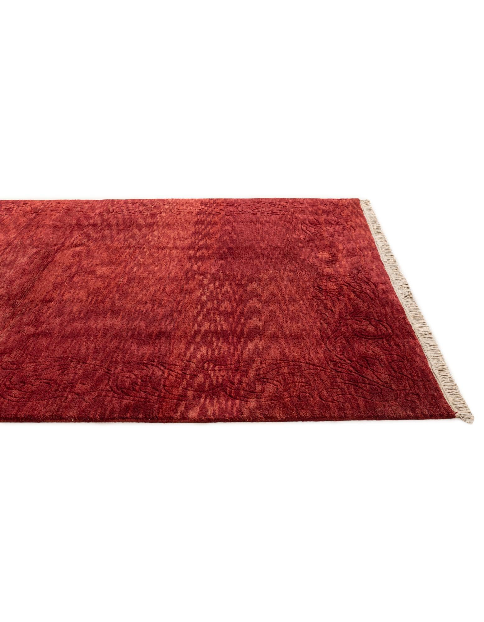 6' 7 x 8' 4 Hand Knotted Tibet Wool Rug