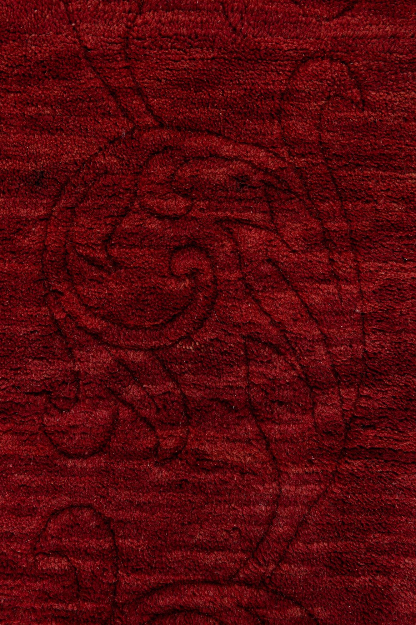 6' 7 x 8' 4 Hand Knotted Tibet Wool Rug