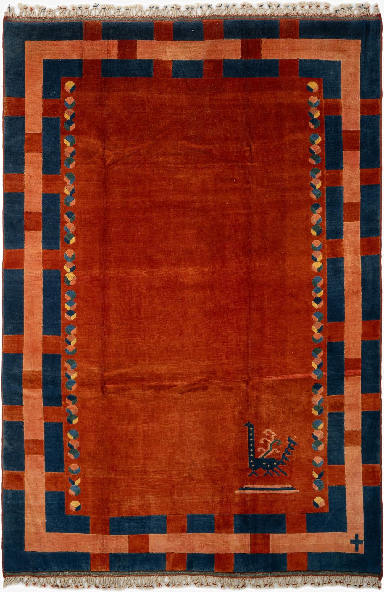 7' 2 x 10' 2  Hand Knotted Tibet Wool Rug