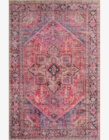 Red Washable Timeless Rug