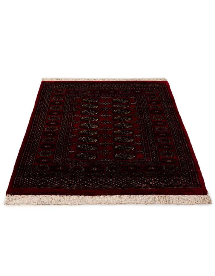 4' 3 x 5' 8 Hand Knotted Torkaman Persian Wool Rug