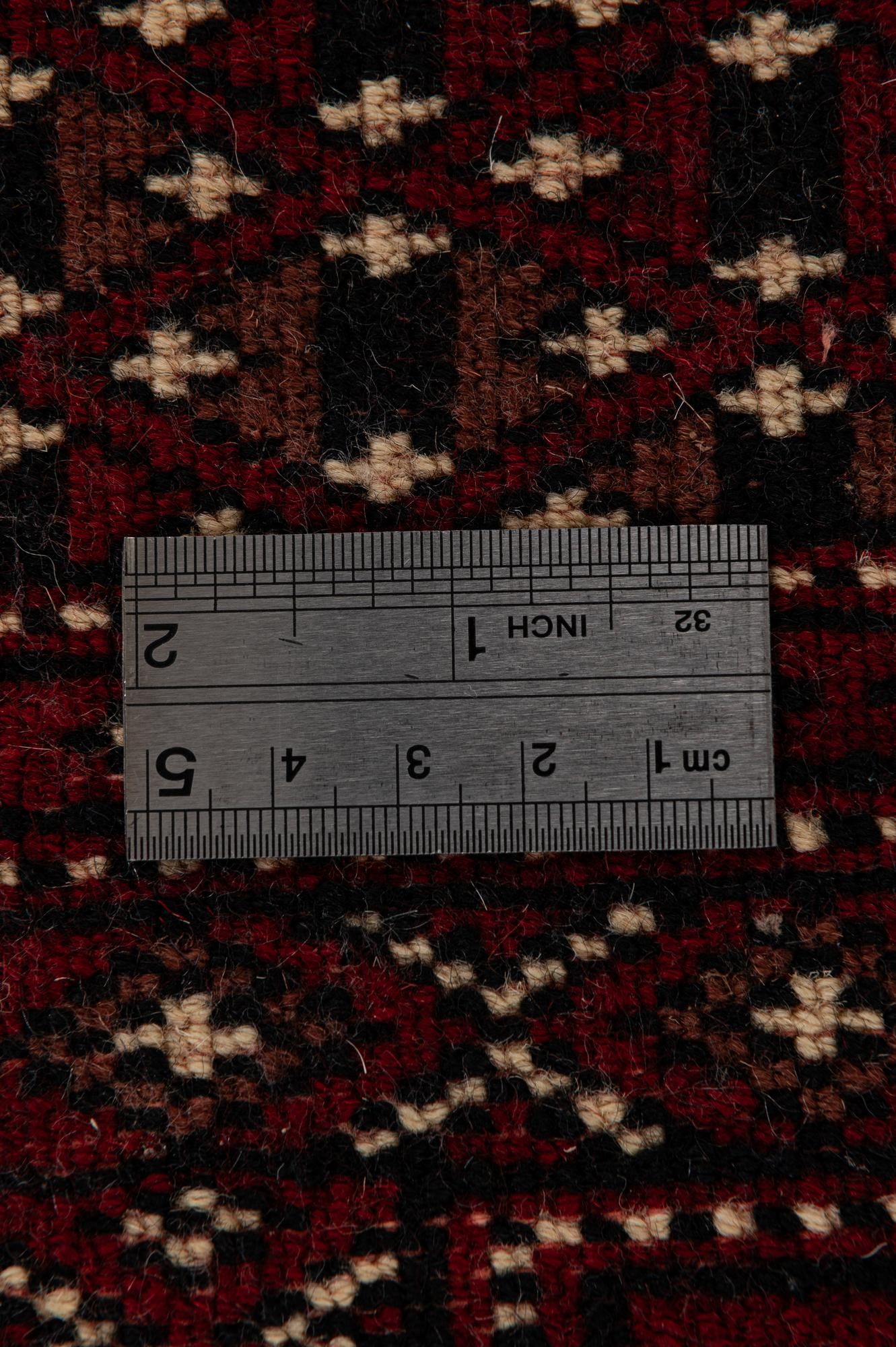 4' 3 x 5' 8 Hand Knotted Torkaman Persian Wool Rug
